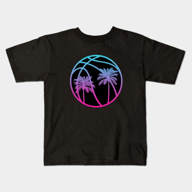 Miami Vice Basketball - Black alternate Kids T-Shirt by KFig21